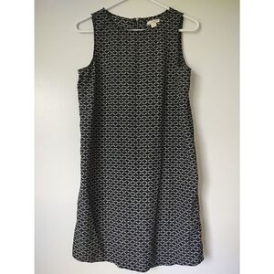 Caslon Womens Size XS Black Gray Straight Shift Round Neck Sleeveless Mini Dress
